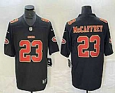 Men's San Francisco 49ers #23 Christian McCaffrey Black Red 2021 Vapor Untouchable Stitched Limited Jersey,baseball caps,new era cap wholesale,wholesale hats